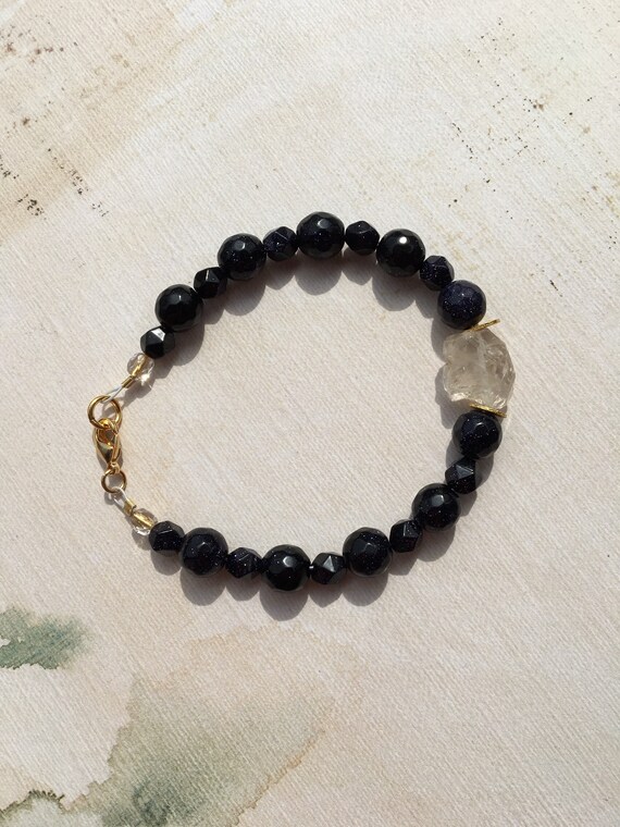 blue goldstone bracelet