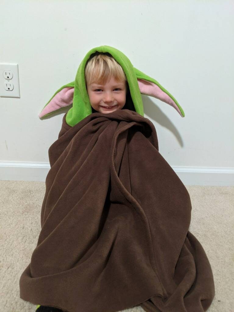 Baby Yoda Like Hooded Cape blanket for Cos play Etsy Sweden