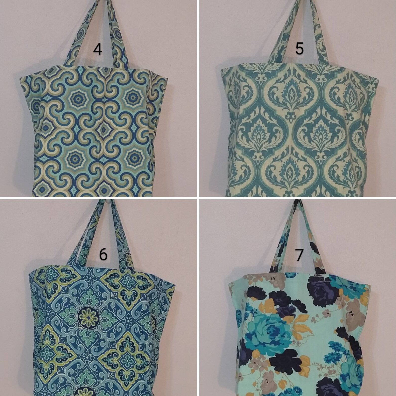 Washable Reusable Cotton Shopping Bags Market Bags Tote Etsy