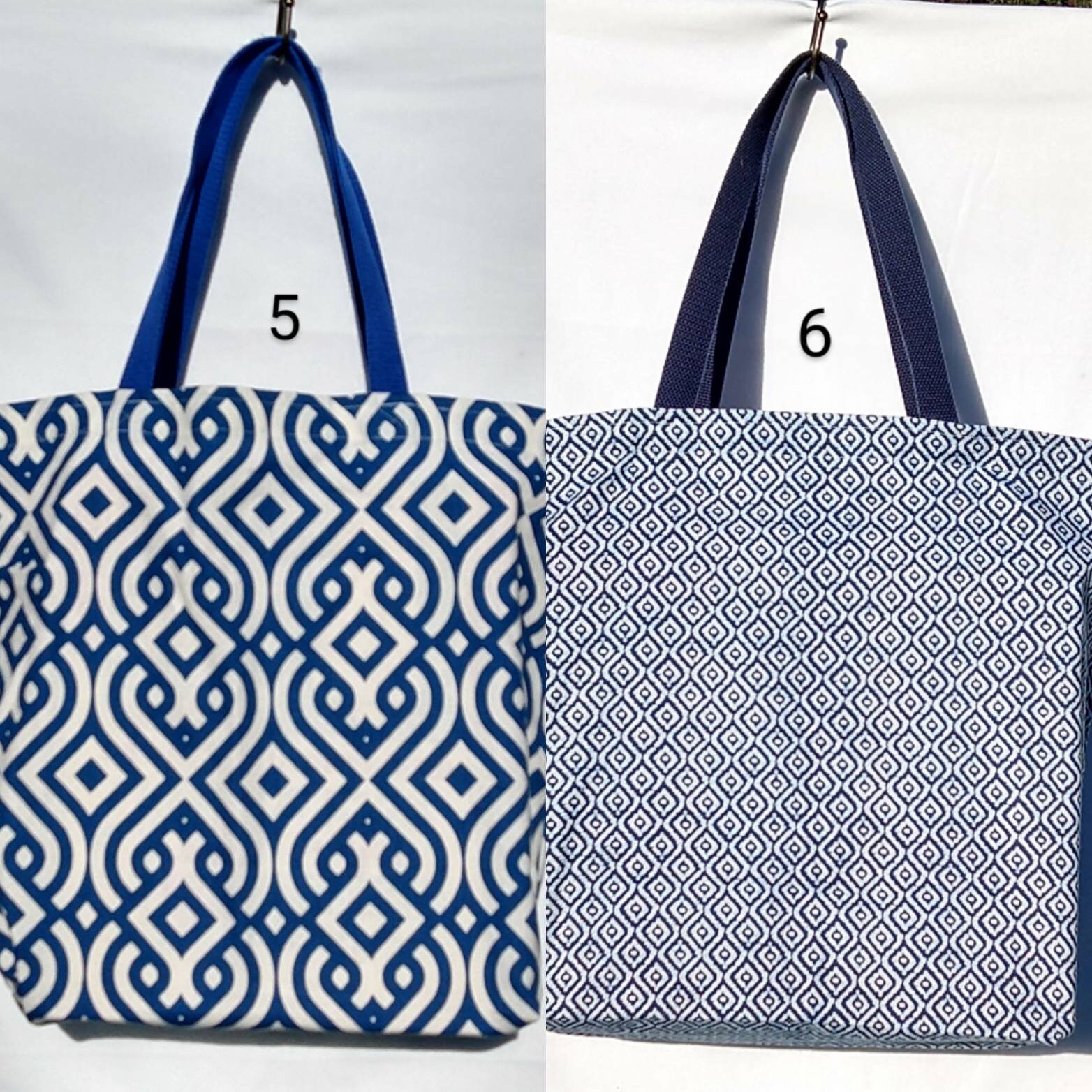 Washable Reusable Cotton Shopping Bags Market Bags Tote Etsy UK