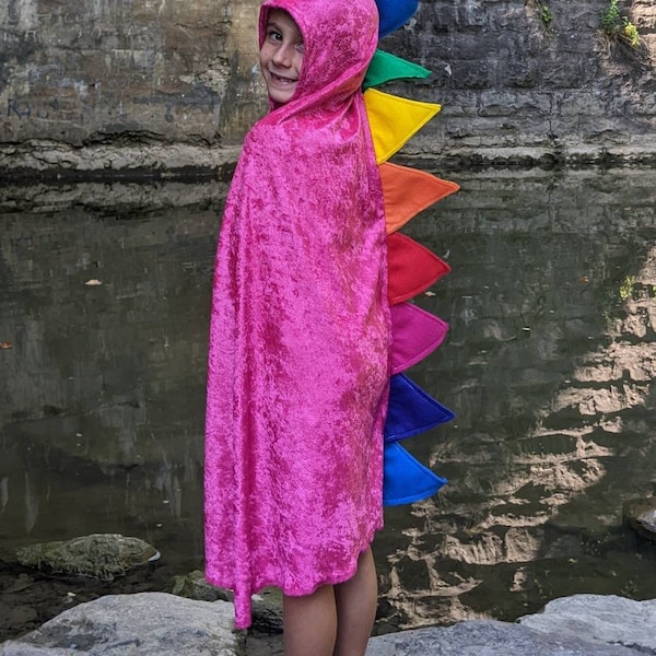 Rainbow Spike Child Dinosaur Cape,  Rainbow Spike Child  Dragon Cape