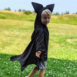 Bat Cape for Child, Youth,  Young Adults, or Adults. Vampire Cape NO EARS for Child, Youth, Young Adults, or Adults. Fire Cape for all.