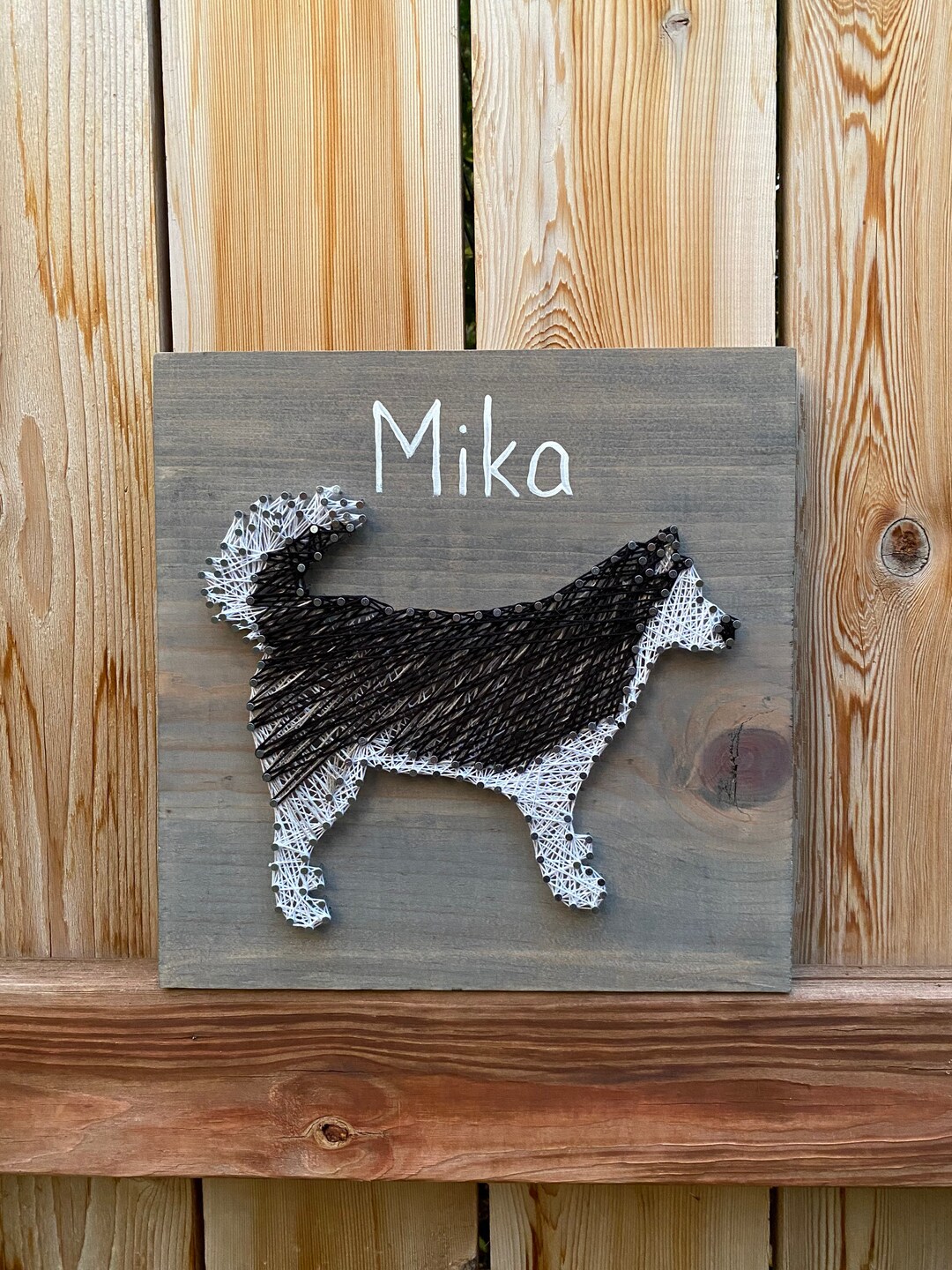 Custom Husky Pet Portrait, Dog String Art, Customizable String Art Pet