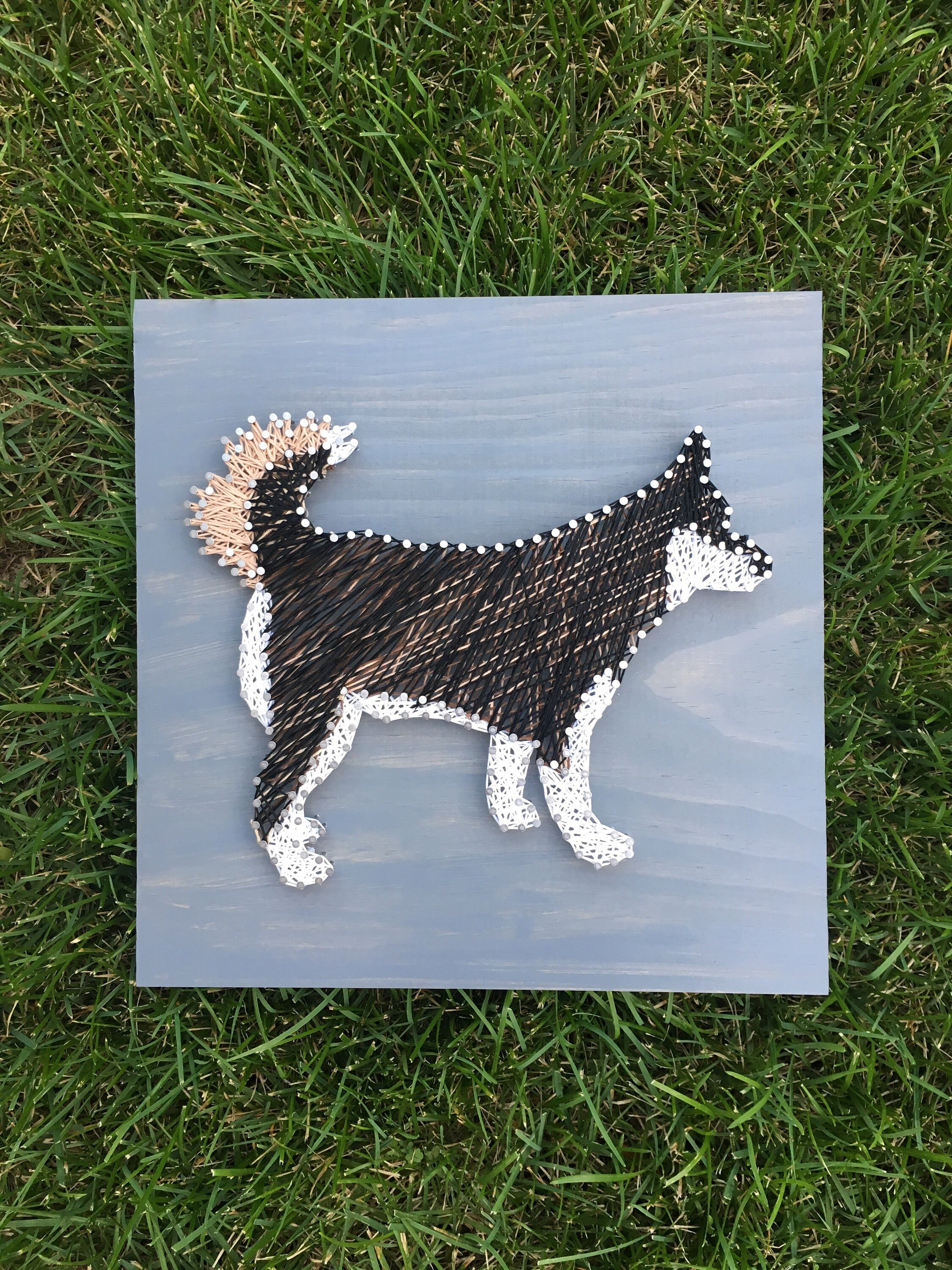 Custom Husky Pet Portrait Dog String Art Customizable String - Etsy UK