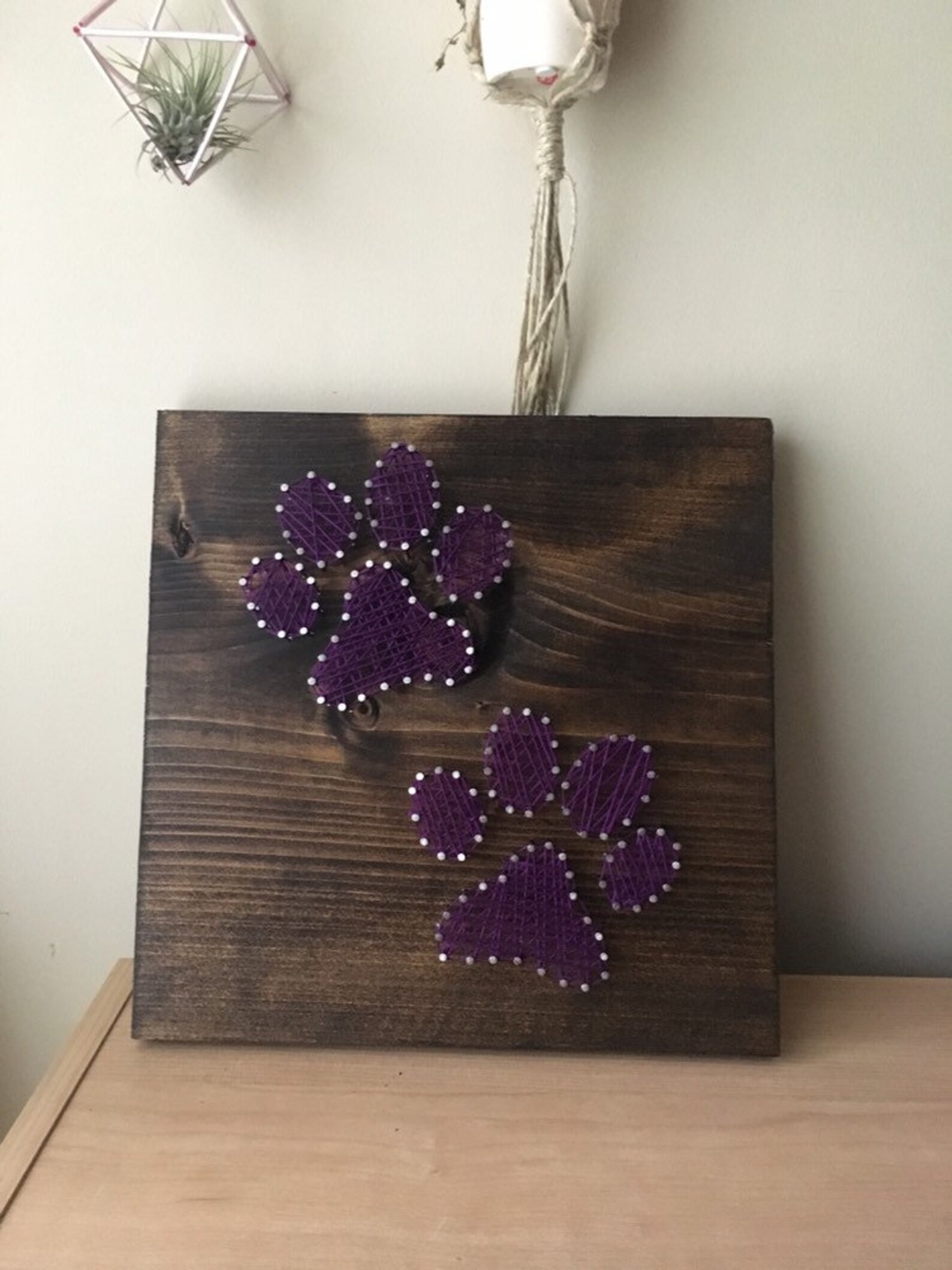 Paw Print String Art Customizable Dog String Art Pet - Etsy