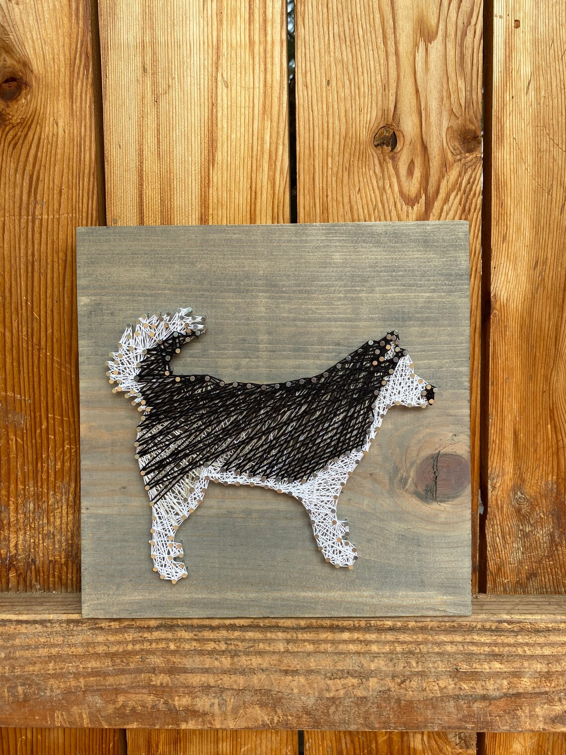 Custom Husky Pet Portrait Dog String Art Customizable String - Etsy UK