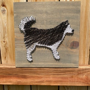 Custom husky pet portrait Dog string art customizable string | Etsy