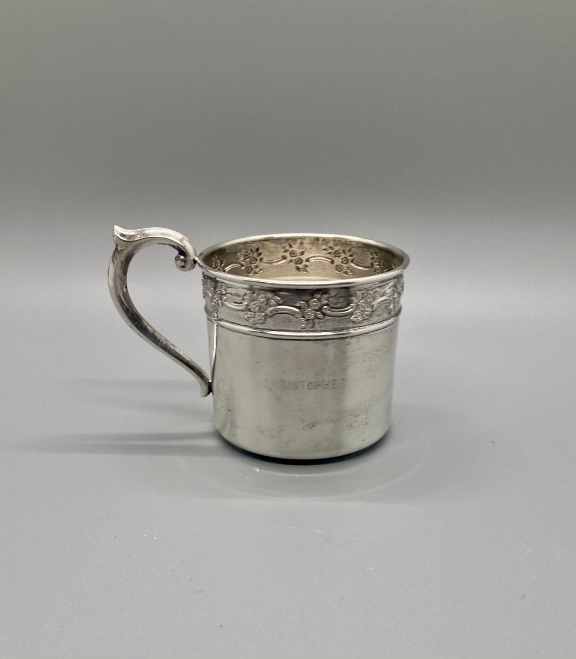 Sterling Silver Baby Cup by Alvin Lullaby M12 Etsy