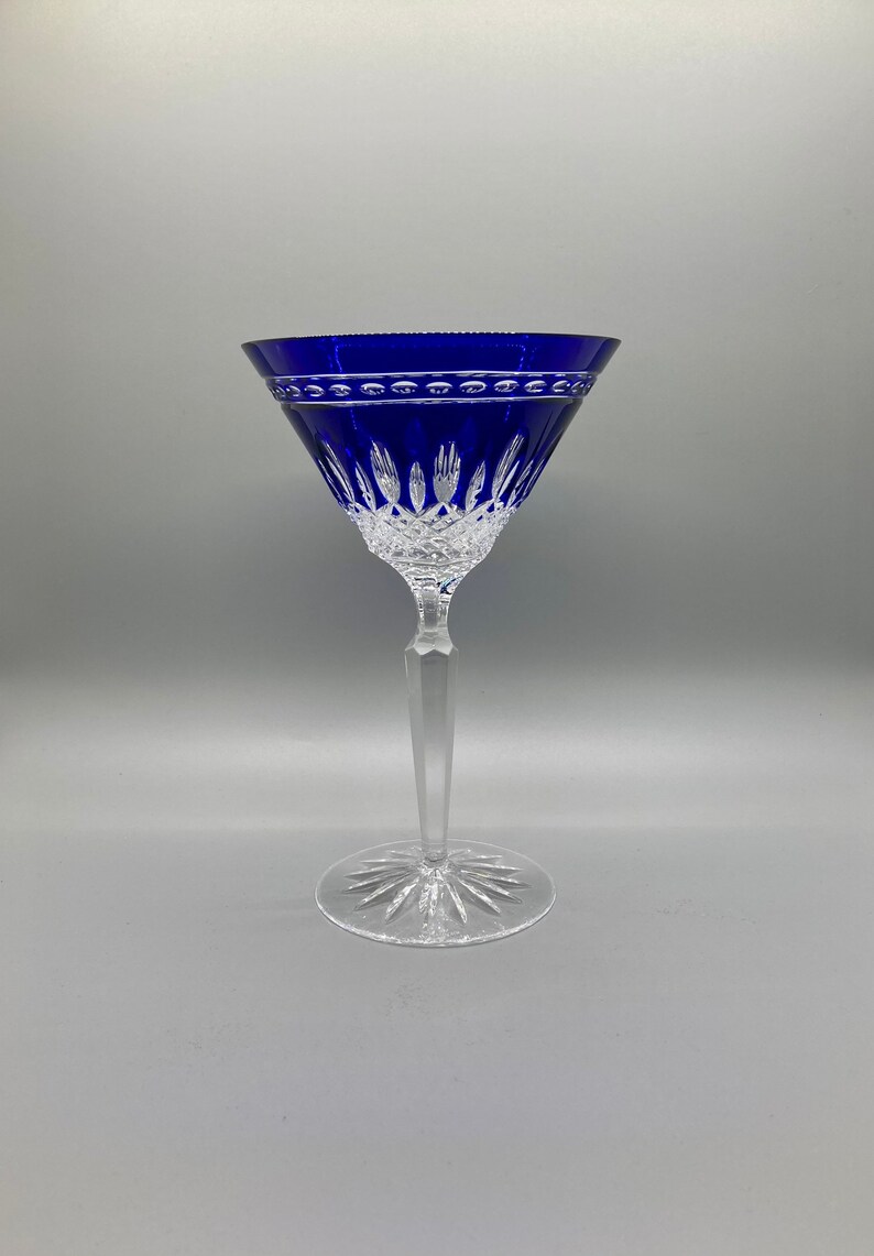 Rare Waterford Crystal Clarendon Cobalt Blue Martini Glasses Etsy