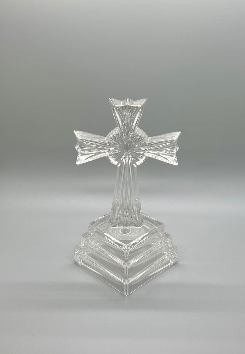 Lenox Lead Crystal 7 Tall Clear Cross made in Germany Etsy