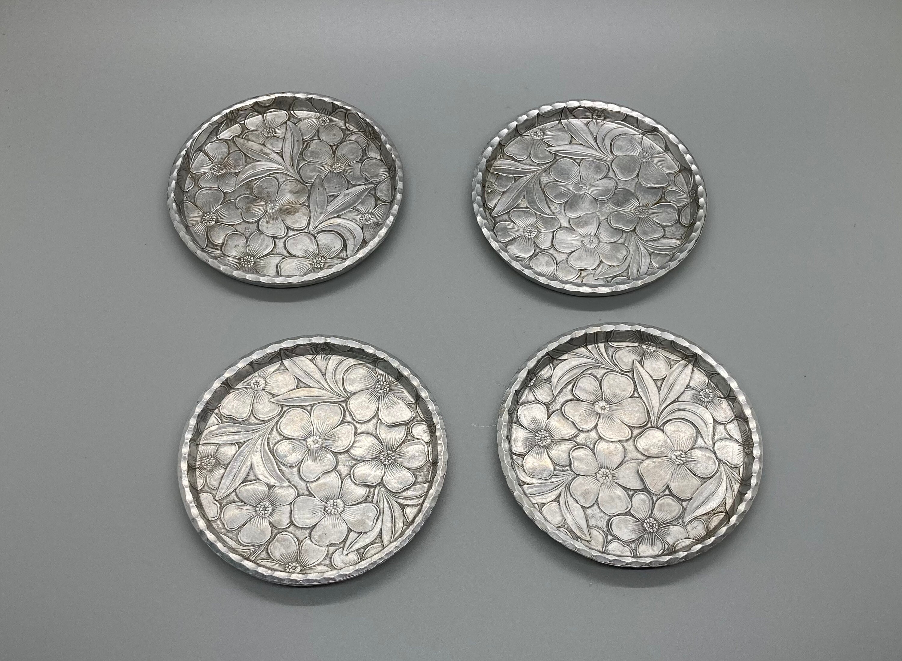 Set of 4 Vintage Aluminum Hand Everlast Coasters Etsy