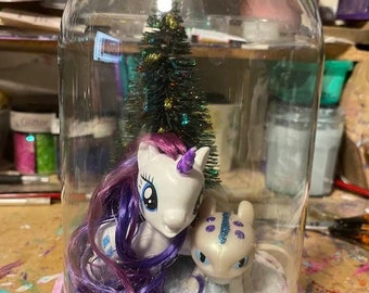 Rarity and Light Fury Christmas Ornament