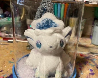 White Vulpix Pokemon Christmas Ornament