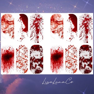 Blood - waterslide nail decals