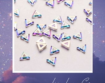 Triangles - flat back crystals