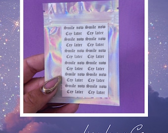 Smile Now Cry Later old English - waterslide nail decals