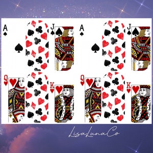 Deck of cards - waterslide nail decals