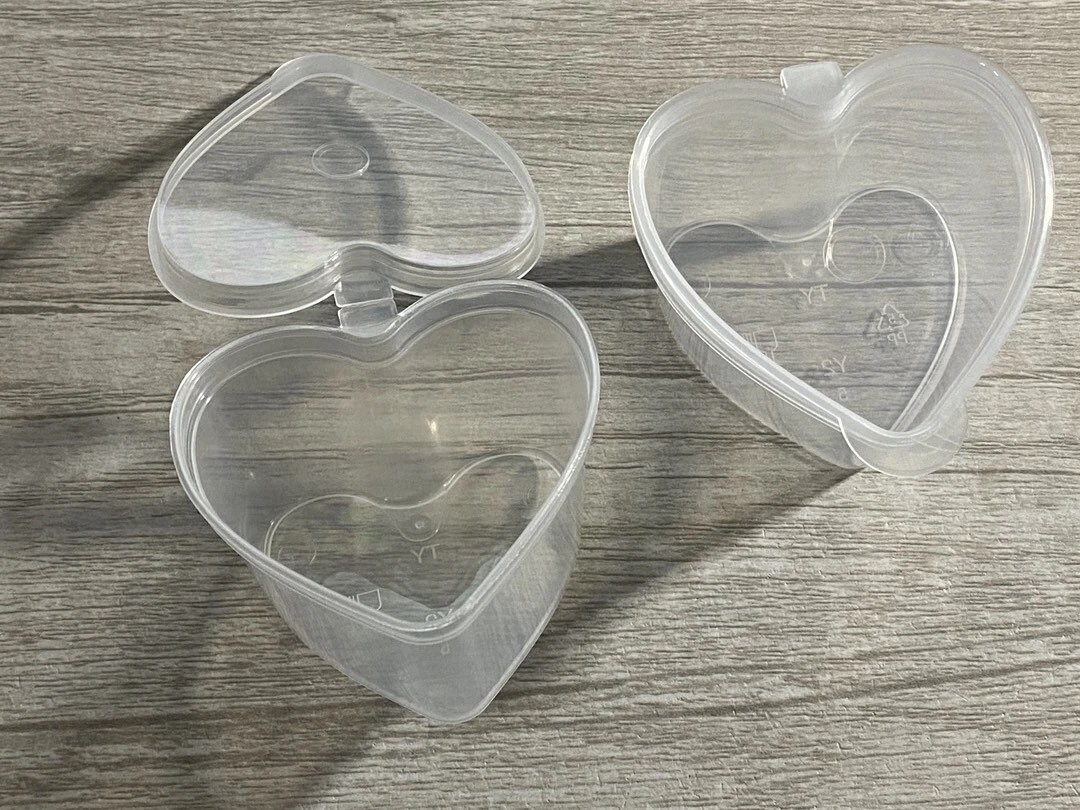 20 Gram empty heart container for glitter/crystals Etsy