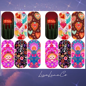 Mexico love - waterslide nail decals