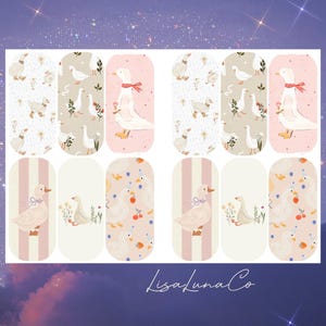 Silly goose - waterslide nail decals