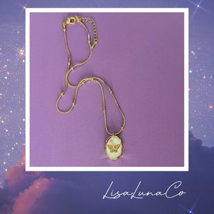 Butterfly locket - necklace