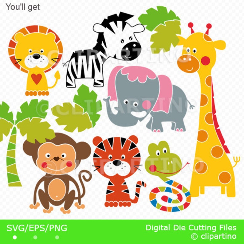 Download Safari Animals SVG-African animals svg-jungle animals svg cute | Etsy