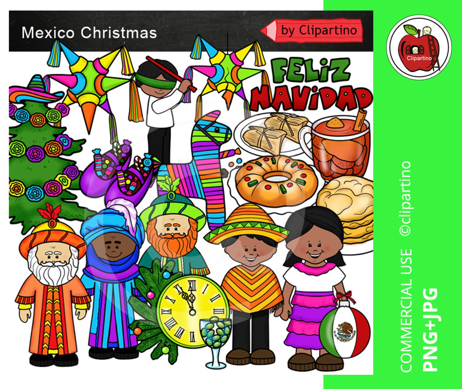 Christmas Around The World Clip Art BUNDLE digital clipart | Etsy