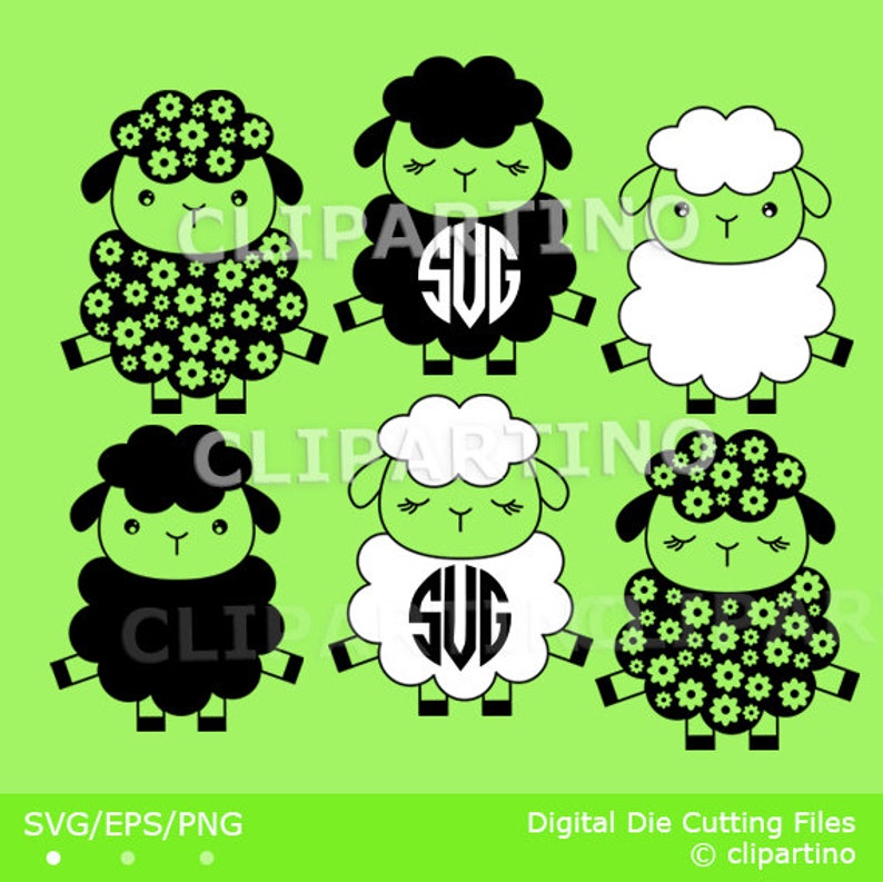 Download Sheep SVG lamb Baby svg Monogram Outline File for cricut ...