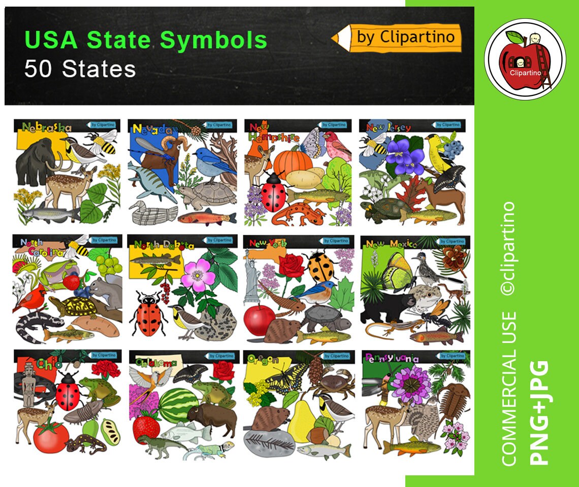 Kansas clip artKansas state symbols clipartKansas map Etsy