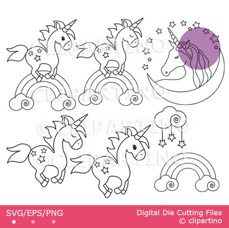 Einhorn Umriss Svg Einhorn Svg Strichzeichnungen Einhorn | Etsy