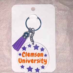 University Logo Key Chains School Badge Key Ring Famous Colleges