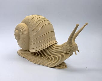 High Detail Snail Sculpture - 6" Long - 16 Colors Available