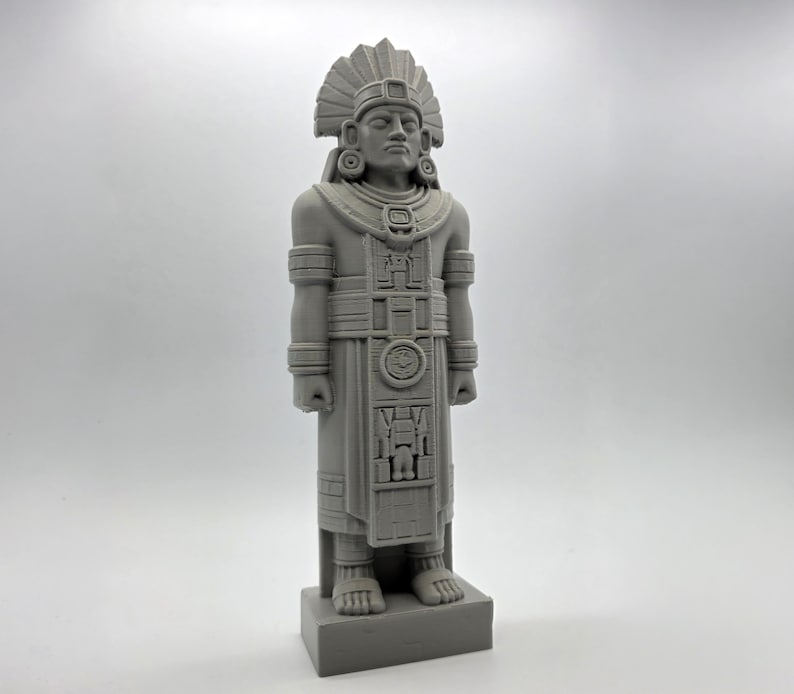 Aztec Figurehead Aztec Chief Standing Figure | Ceremonial Robes Sculpture | 6