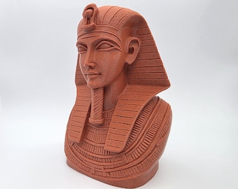 Egyptian Pharaoh Bust - 20+ Colors - 3D Printed Sculpture
