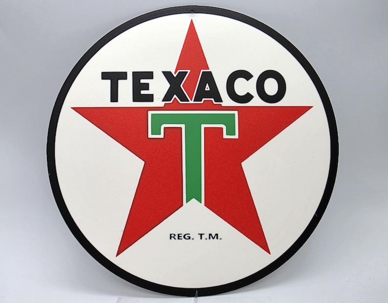 Classic Texaco Oil Star Sign - Backlight Ready - 12" Wide - Etsy