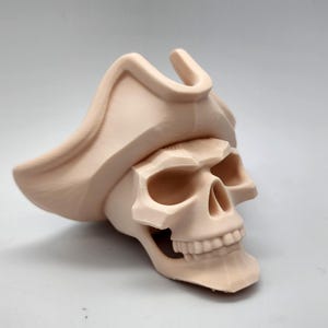 Pirate Skull Sculpture - 16 Colors 6&quot; Tall