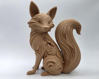 Young Fox Sculpture - 6" Tall - 16 Colors Available