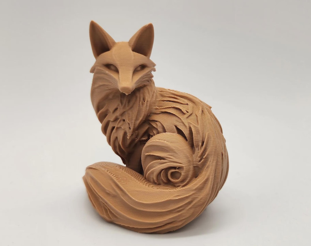 Wood Carved Fox Model Model STL 3D Print Files Sculpture - Etsy