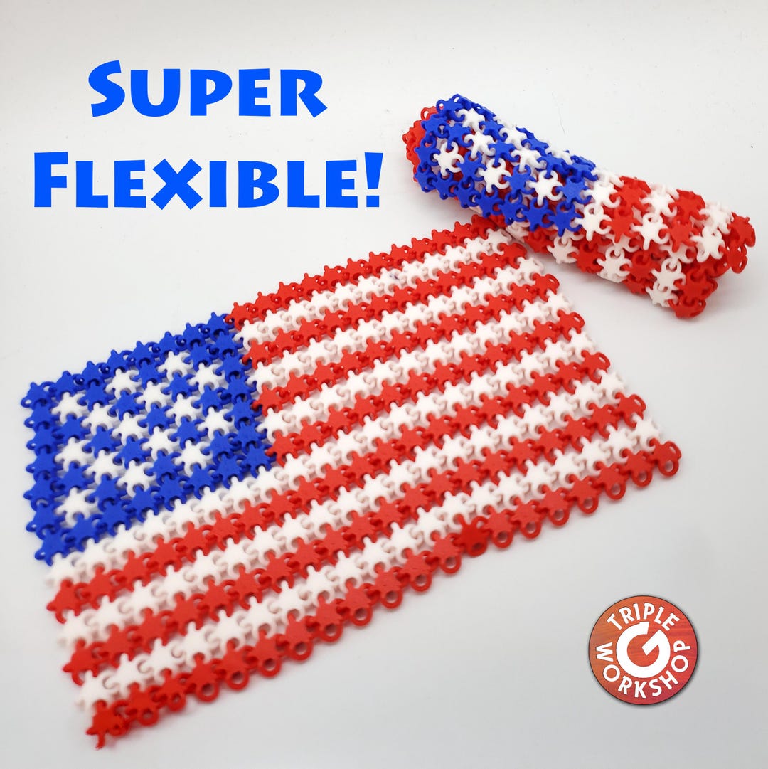 US Flag Fidget Fabric Sheet | Flexible Sensory Toy for ADHD Anxiety ...