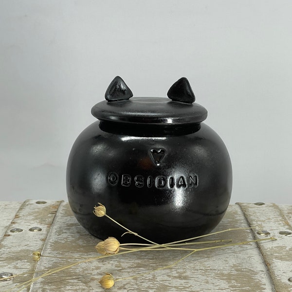 Black cat urn, cat urn, pottery cat urn, ceramic cat urn, rainbow urn