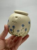 Forget-Me-Not Pet Urn: Hand-Painted Floral Ceramic Cat/Dog Memorial product logo
