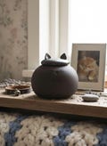 Cat Urn, Ceramic Urn for Ashes, Creamation Urn, Pottery Urn for Pets, Cat Urn product logo