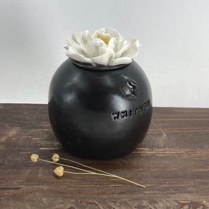 Black rose urn, black cat urn, black dog urn, black pet urn, roses