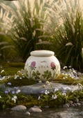 Clover pet Urn, Lucky Grass pet Urn, cat urn, dog urn, lucky symbol product logo