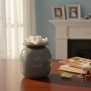 Urne chat grise, urne rose, urne chien grise, urne exclusive