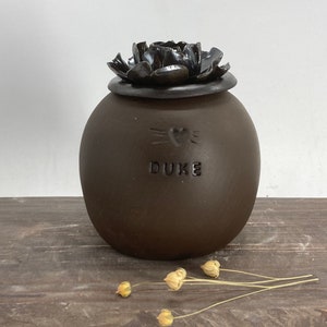 Black rose urn, black cat urn, black dog urn, black pet urn