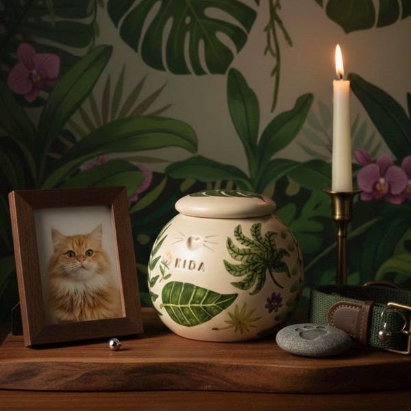 Jungledierenurn, exotische kattenurn, kameleon, hagedis, slang
