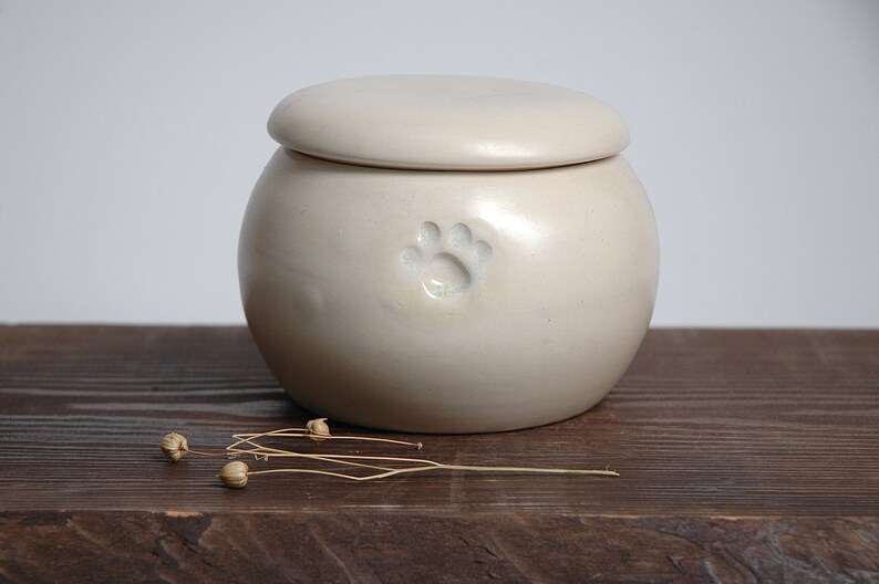 White pet Urn Ceramic Urn for Ashes simple pet urn Etsy