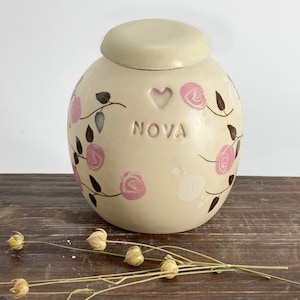 pink rose cat ur, roses dog urn, baby pink roses, floral