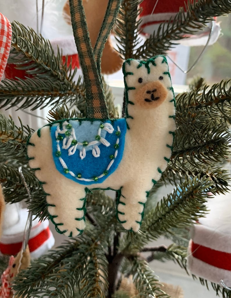Llama handmade ornament
